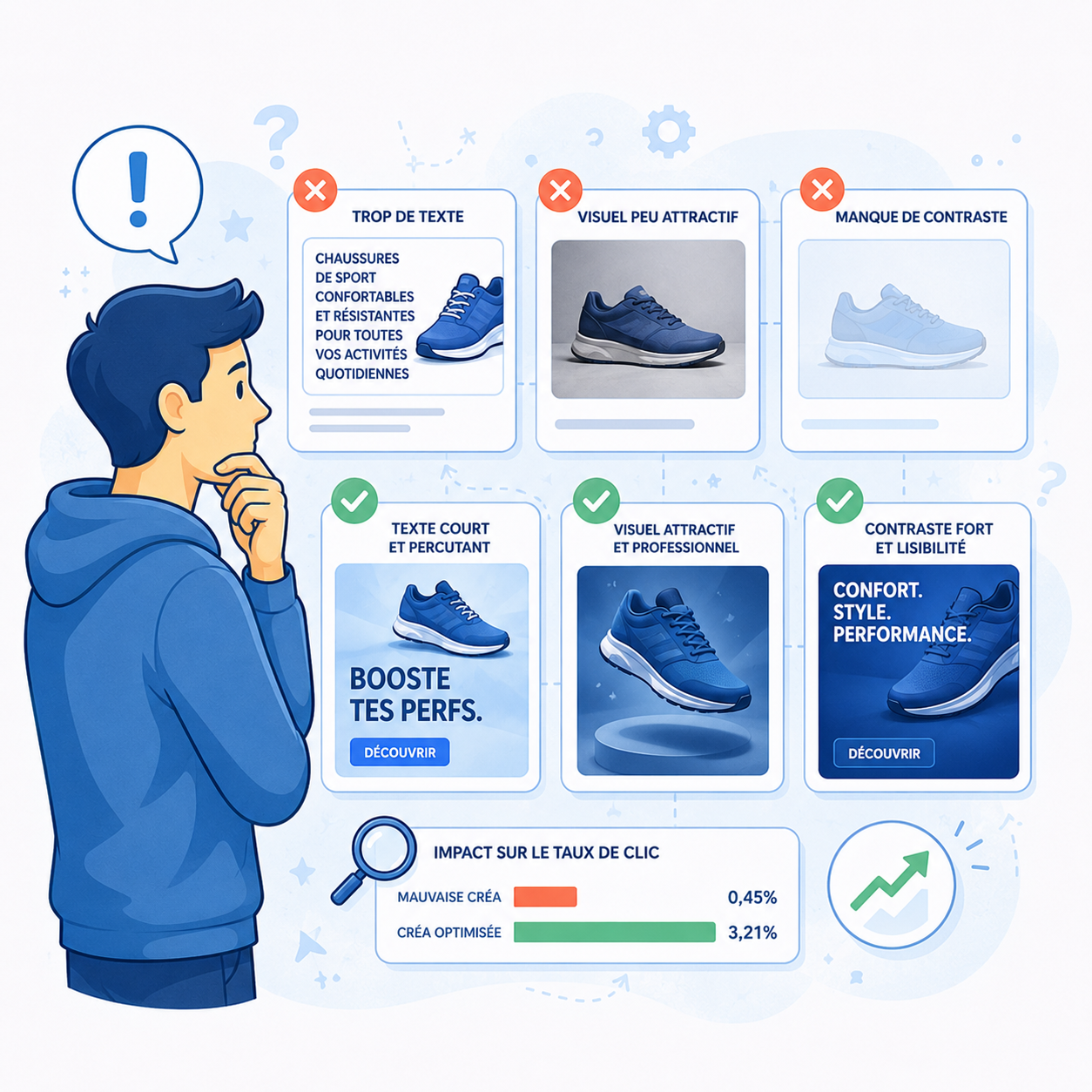 Les erreurs visuelles qui tuent le taux de clic de tes ads